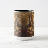 ヴィンテージ植物性キリン、カスタマイズ可能 ツートーンマグカップ (中央)