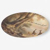 ヴィンテージ植物性キリン、カスタマイズ可能 ペーパープレート (アングル)