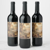 ヴィンテージ植物性キリン、カスタマイズ可能 ワインラベル (ボトル)