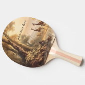 ヴィンテージ植物性キリン、カスタマイズ可能 卓球ラケット (横)