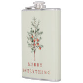 ヴィンテージ植物性クリスマスグリーン フラスク (左)