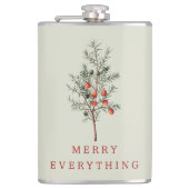 ヴィンテージ植物性クリスマスグリーン フラスク (正面)