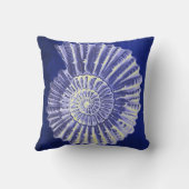 ヴィンテージ植物性コースタルブルーホワイトシーシェル クッション (裏面)