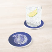 ヴィンテージ植物性コースタルブルーホワイトシーシェル コースター (側面)