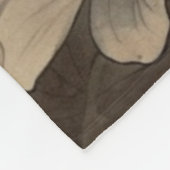 ヴィンテージ植物性シーンブルークレーンのカスタマイズ フリースブランケット (角)