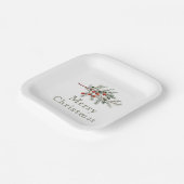 ヴィンテージ植物性ジュニパークリスマスグリーン ペーパープレート (傾斜あり)