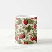 ヴィンテージ植物性ストロベリーパターンセラミックマグカップ コーヒーマグカップ (中央)