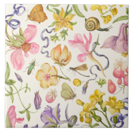 ヴィンテージ植物性セラミックタイル タイル