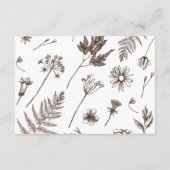 ヴィンテージ植物性ニュートラルセピアブラウン エンクロージャーカード (裏面)