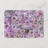 ヴィンテージ植物性バタフライラベンダー エンクロージャーカード (裏面)