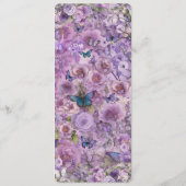 ヴィンテージ植物性バタフライラベ結婚ンダー メニュー (裏面)