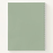 ヴィンテージ植物性バラグリーン&ピンク ノートブック (裏面)