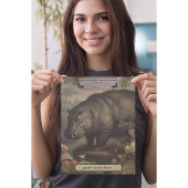 ヴィンテージ植物性ヒッポ、カスタマイズ可能 クリップボード