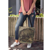 ヴィンテージ植物性ヒッポ、カスタマイズ可能 トートバッグ