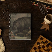 ヴィンテージ植物性ヒッポ、カスタマイズ可能 ノートブック