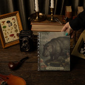 ヴィンテージ植物性ヒッポ、カスタマイズ可能 ノートブック