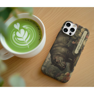 ヴィンテージ植物性ヒッポ、カスタマイズ可能 iPhone 12 MINIケース