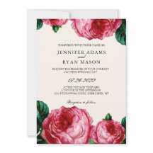 ヴィンテージ植物性ピンク色結婚の