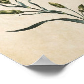 ヴィンテージ植物性フローラカーネーションプリント ポスター (角)