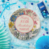 ヴィンテージ植物性フローラサンゴ ペーパープレート (パーティー)