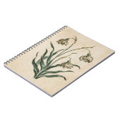 ヴィンテージ植物性フローラスノードロップイラストレーション ノートブック (左側)