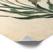 ヴィンテージ植物性フローラスノードロッププリント ポスター (角)