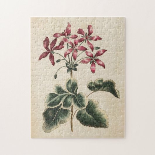 ヴィンテージ植物性フローラゼラニウム ジグソーパズル (縦)