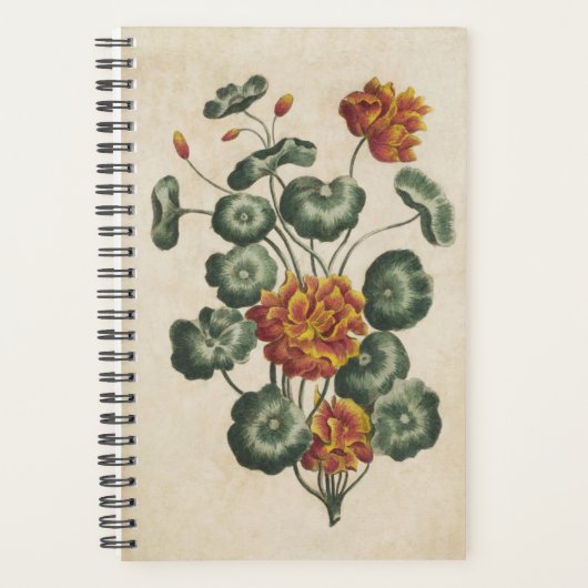 ヴィンテージ植物性フローラダブルクレーズ プランナー手帳 (正面)