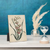 ヴィンテージ植物性フローラヒヤシンス フォトプラーク (側面)