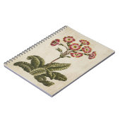ヴィンテージ植物性フローラポリアンサスイラストレーション ノートブック (左側)