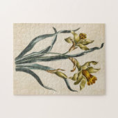ヴィンテージ植物性フローラ水仙 ジグソーパズル (横)