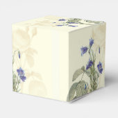 ヴィンテージ植物性ブルーとアイボリー結婚ズ フェイバーボックス (裏面サイド)