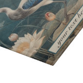 ヴィンテージ植物性ブルークレーンのカスタマイズ カッティングボード (角)