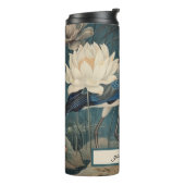 ヴィンテージ植物性ブルークレーンのカスタマイズ タンブラー (回転左)