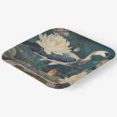 ヴィンテージ植物性ブルークレーンのカスタマイズ ペーパープレート (傾斜あり)