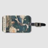 ヴィンテージ植物性ブルークレーンのカスタマイズ ラゲッジタグ (正面横)