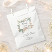 ヴィンテージ植物性ベビーシャワーバッグ フェイバーバッグ (クリップ留めされた状態)