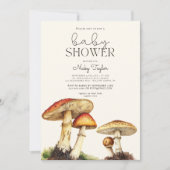 ヴィンテージ植物性ベビーシャワー 招待状 (正面)