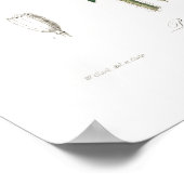 ヴィンテージ植物性ポピーイラストレーションポスター ポスター (角)