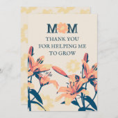 ヴィンテージ植物性ママサンキューカード サンキューカード (正面/裏面)
