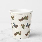 ヴィンテージ植物性ラブバグ赤ちゃんシャワー 紙コップ (裏面)