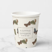 ヴィンテージ植物性ラブバグ赤ちゃんシャワー 紙コップ (正面)