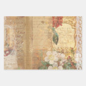 ヴィンテージ植物性レトロビクトリアン高齢者 ラッピングペーパーシート (正面)