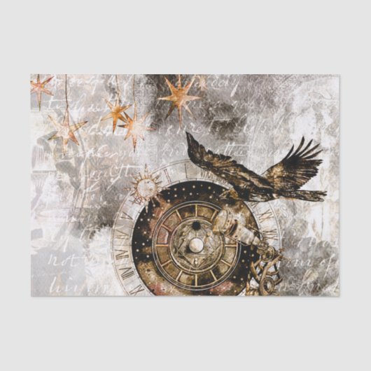 ヴィンテージ植物性レトロビクトリアン高齢者 薄葉紙 (正面)