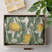 ヴィンテージ植物性レモンフルーツ花模様 薄葉紙 (ギフト)