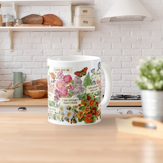 ヴィンテージ植物性前向き贈与確認フローラ コーヒーマグカップ