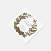 ヴィンテージ植物性小さな愛のバグ赤ちゃんシャワー スタンダードカクテルナプキン (角)