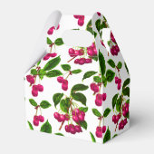 ヴィンテージ植物性明るい赤紫色ピンクさくらんぼプリント フェイバーボックス (裏面サイド)