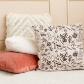 ヴィンテージ植物性秋ブラックキノコ クッション