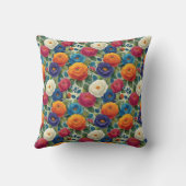 ヴィンテージ植物性素朴フローラ クッション (裏面)